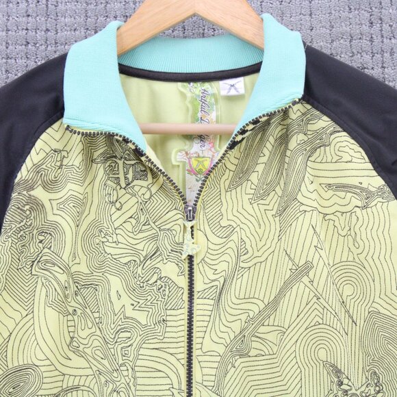 Vintage Artful Dodger Track Jacket Men Medium M Beige Full Zip Geometric Pattern - Picture 5 of 10